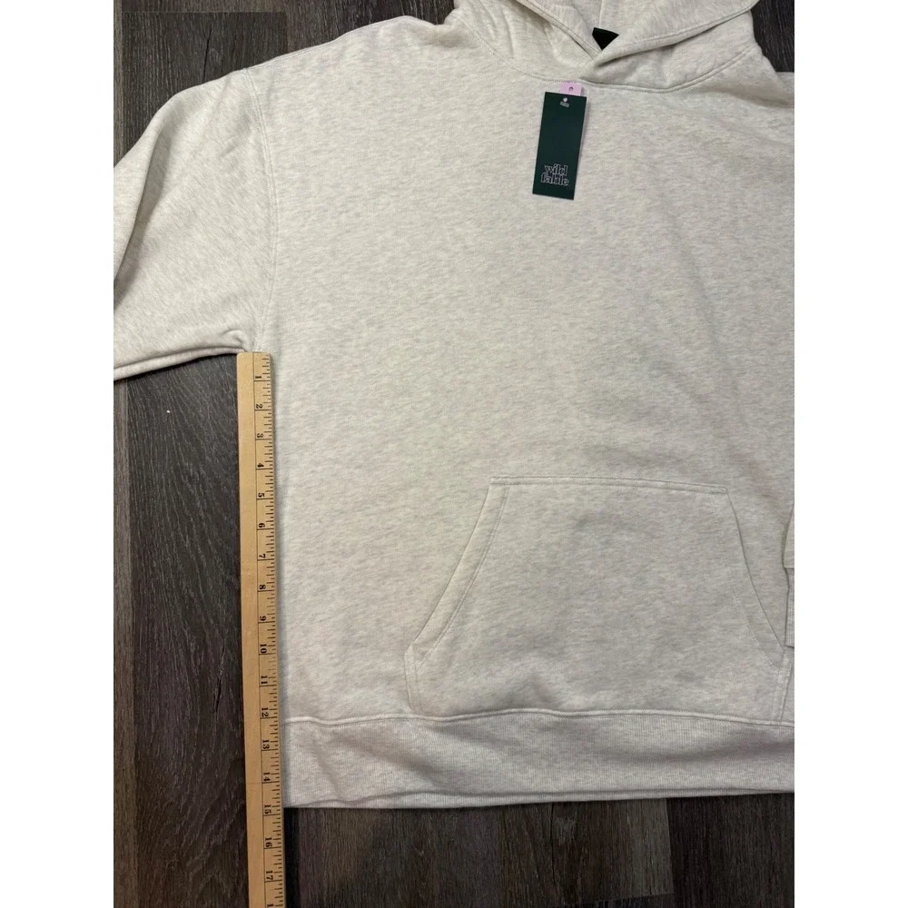 Women's Oversized Hooded Pullover Sweatshirt -Wild Fable Heather grey size large - Picture 8 of 10